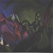 Ernst Ludwig Kirchner Tinzenhorn Zugen gorge near Monstein Germany oil painting artist